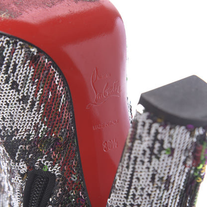 Christian Louboutin Paillettes Moulamax 100 Booties 36.5 Multicolor 10 of 12