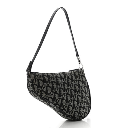 Christian Dior Monogram Mini Saddle Pochette Black 2 of 12