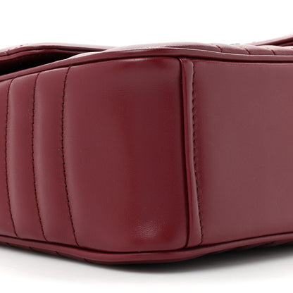 Prada Soft Calfskin Impunture Diagramme Large Chain Flap Shoulder Bag Cerise 9 of 9