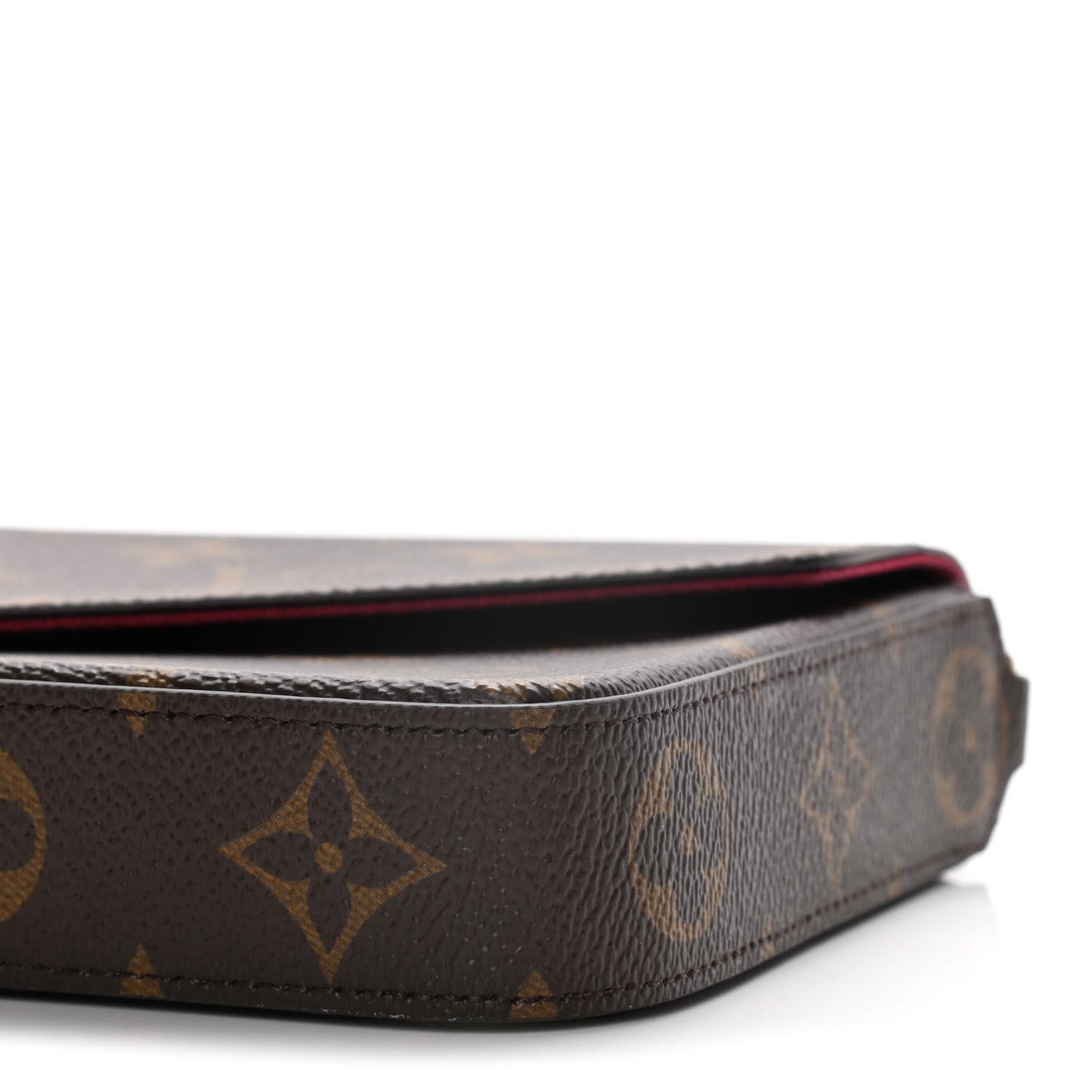 Monogram Pochette Felicie Chain Wallet Fuchsia