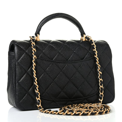 Chanel Caviar Quilted Mini Top Handle Rectangular Flap Black 2 of 4