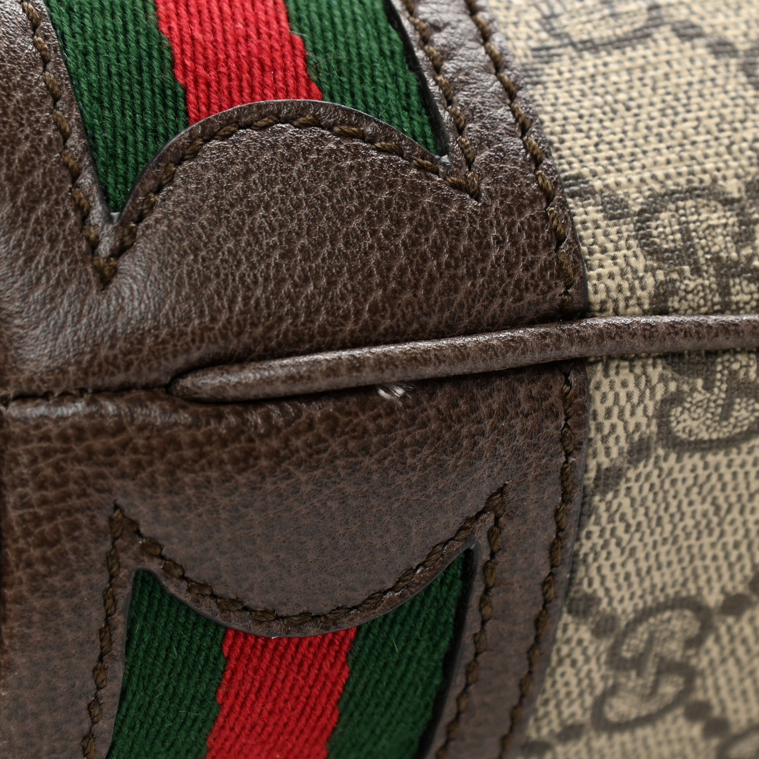 Gucci GG Supreme Monogram Web Mini Ophidia Bucket Bag Brown 11 of 11