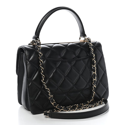 Chanel Lambskin Quilted Small Trendy CC Dual Handle Flap Bag Black 3 of 10