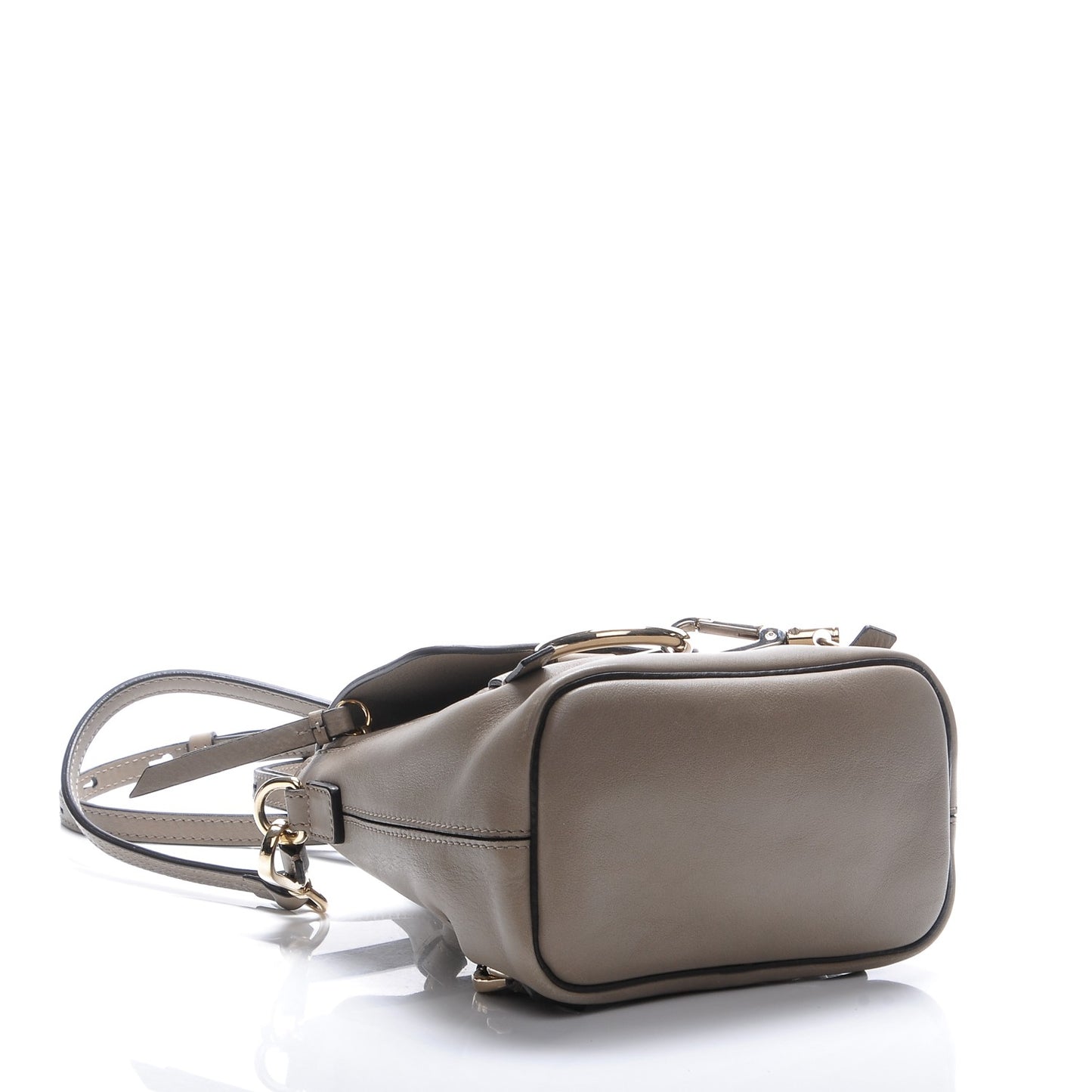 Suede Calfskin Mini Faye Backpack Motty Grey