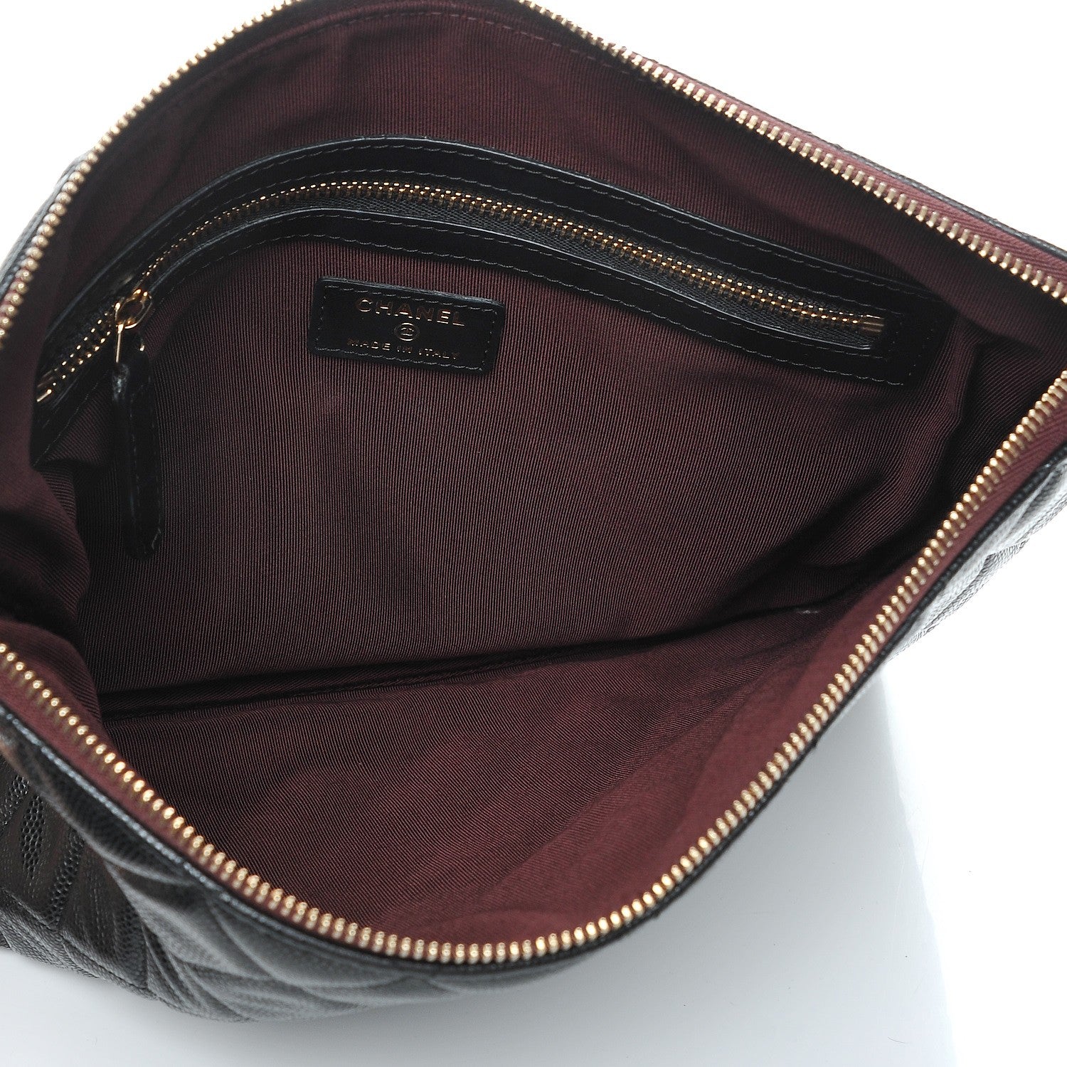 Chanel Caviar Quilted Medium Cosmetic Case Black 5 of 8