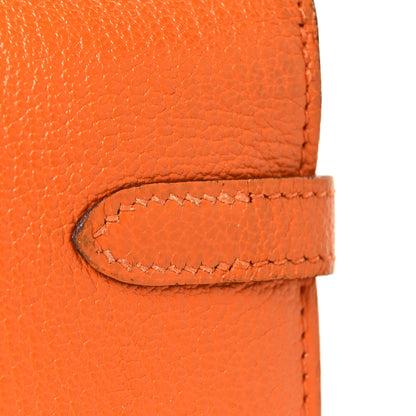 Hermes Chevre Mysore Kelly Longue Wallet Orange 11 of 12
