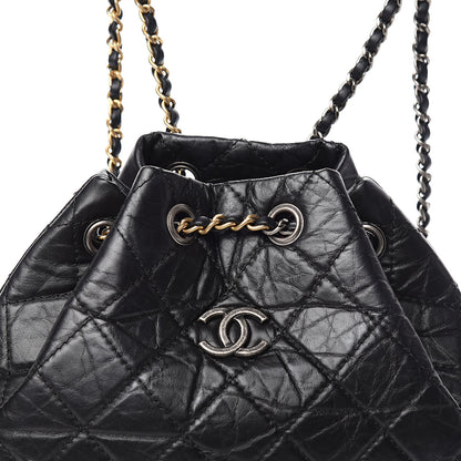 Chanel Aged Calfskin Quilted Small Gabrielle Backpack Black 9 of 10