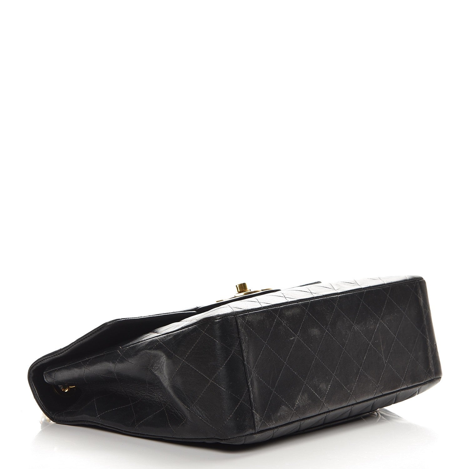 Chanel Lambskin Quilted XL Jumbo Single Flap Black 5 of 11