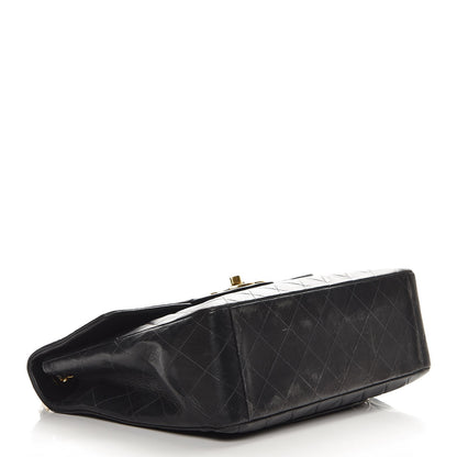 Chanel Lambskin Quilted XL Jumbo Single Flap Black 5 of 11