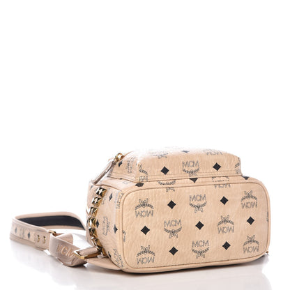 MCM Visetos Side Stud Mini Stark Backpack Beige 4 of 8