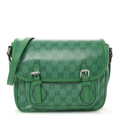 Gucci Monogram GG Childrens Messenger Bag Green 1 of 10