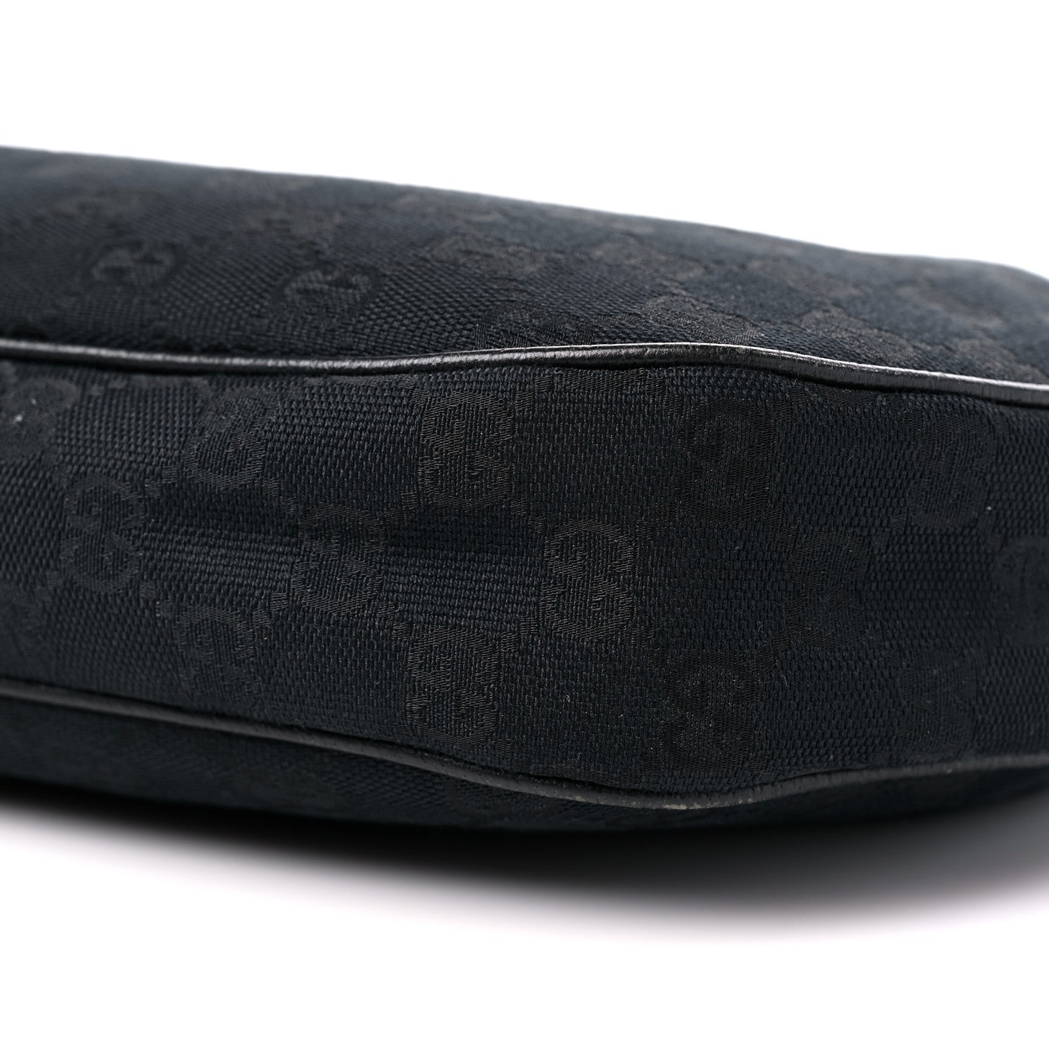 Gucci Monogram Medium Half Moon Hobo Black 9 of 13