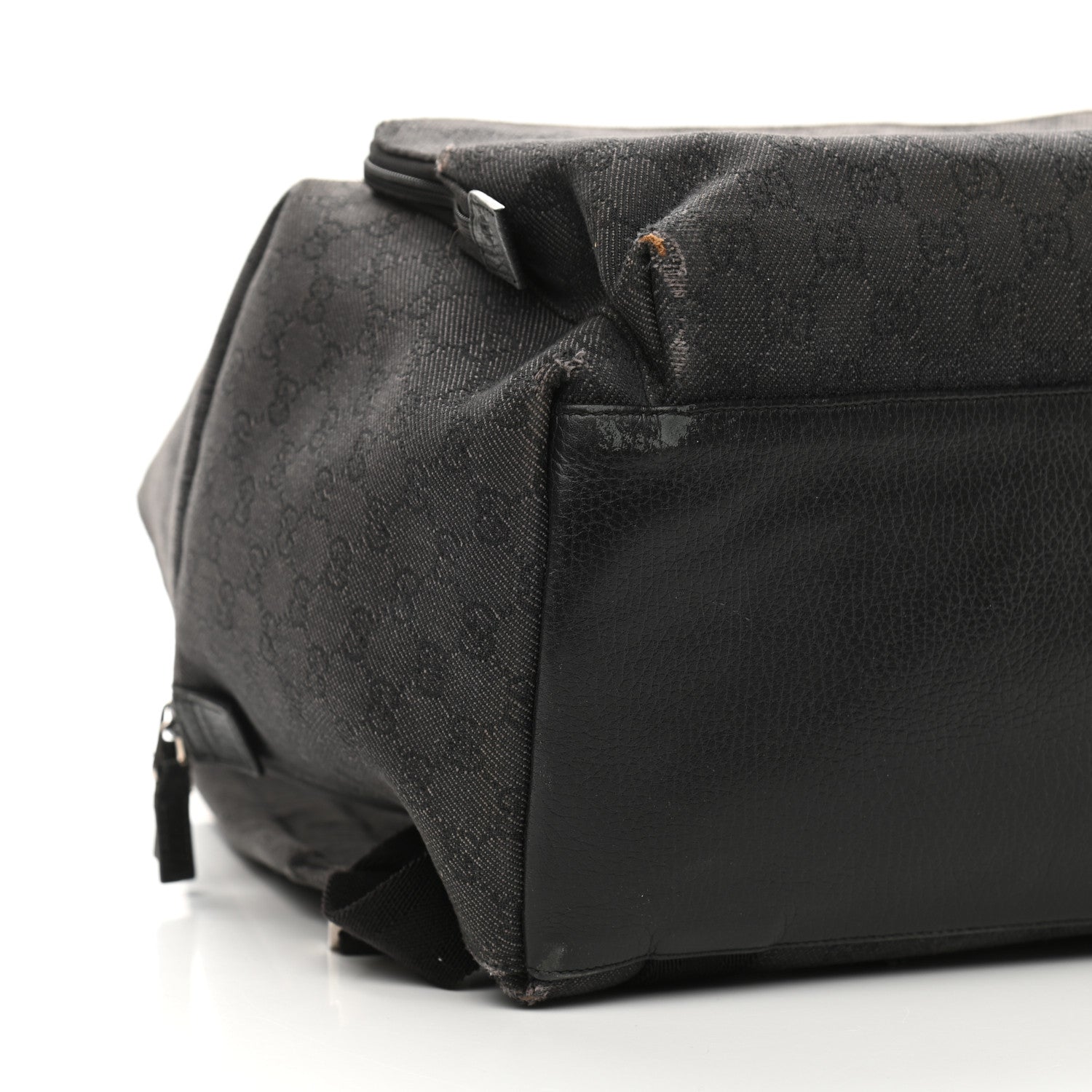 Gucci Denim Monogram Medium Backpack Black 10 of 16