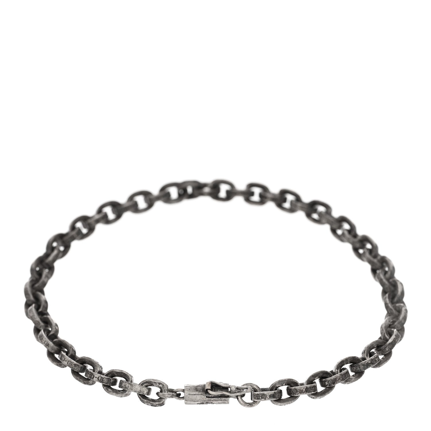 Chrome Hearts Sterling Silver Paper Chain Bracelet 1606037
