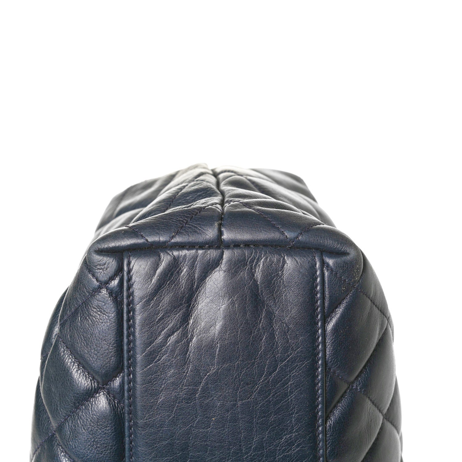 Chanel Lambskin Quilted Tote Navy 13 of 13