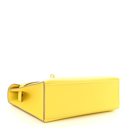 Hermes Swift Kelly Pochette Clutch Lime 4 of 13
