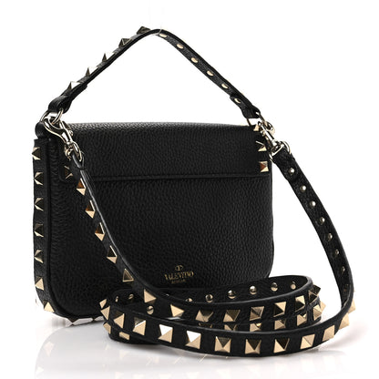 Valentino Garavani Grainy Calfskin Rockstud Crossbody Pouch Black 2 of 6