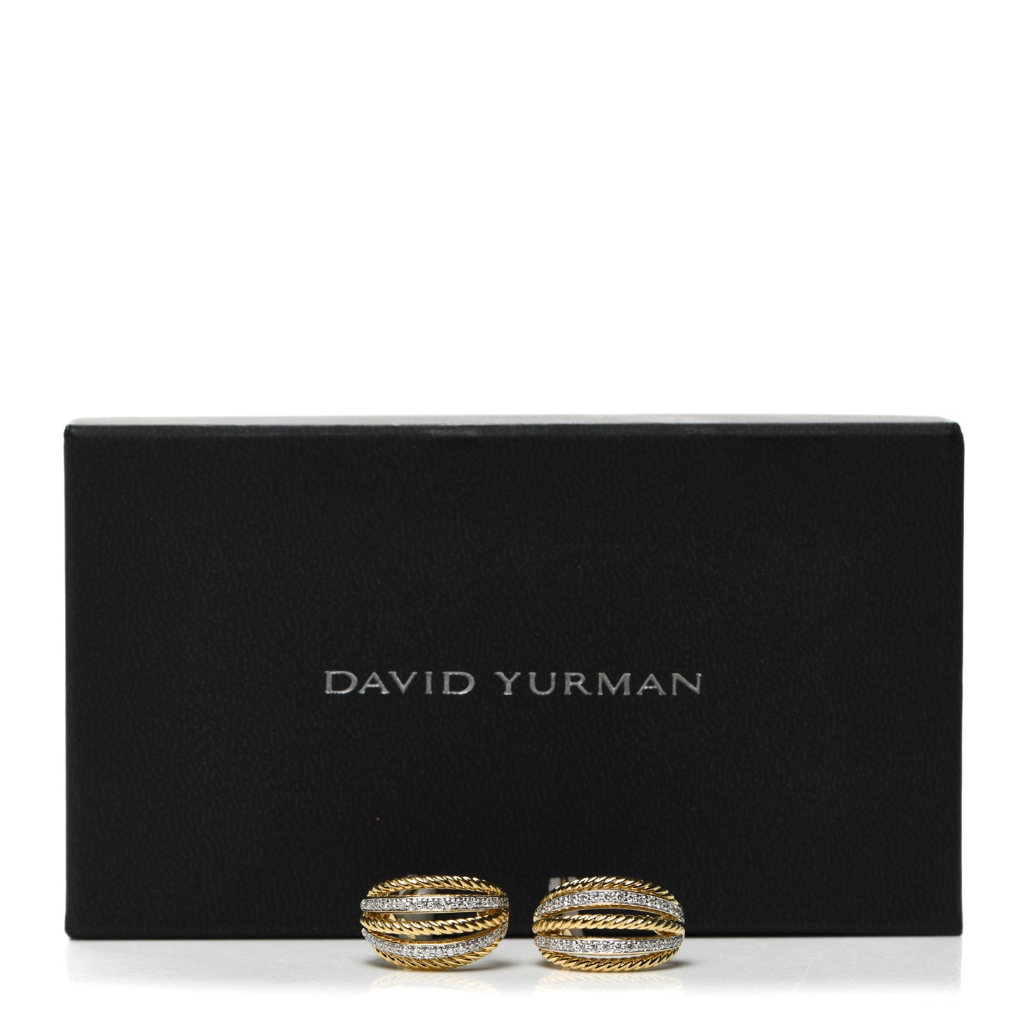 18K Yellow Gold Diamond Lantana Cable Earrings