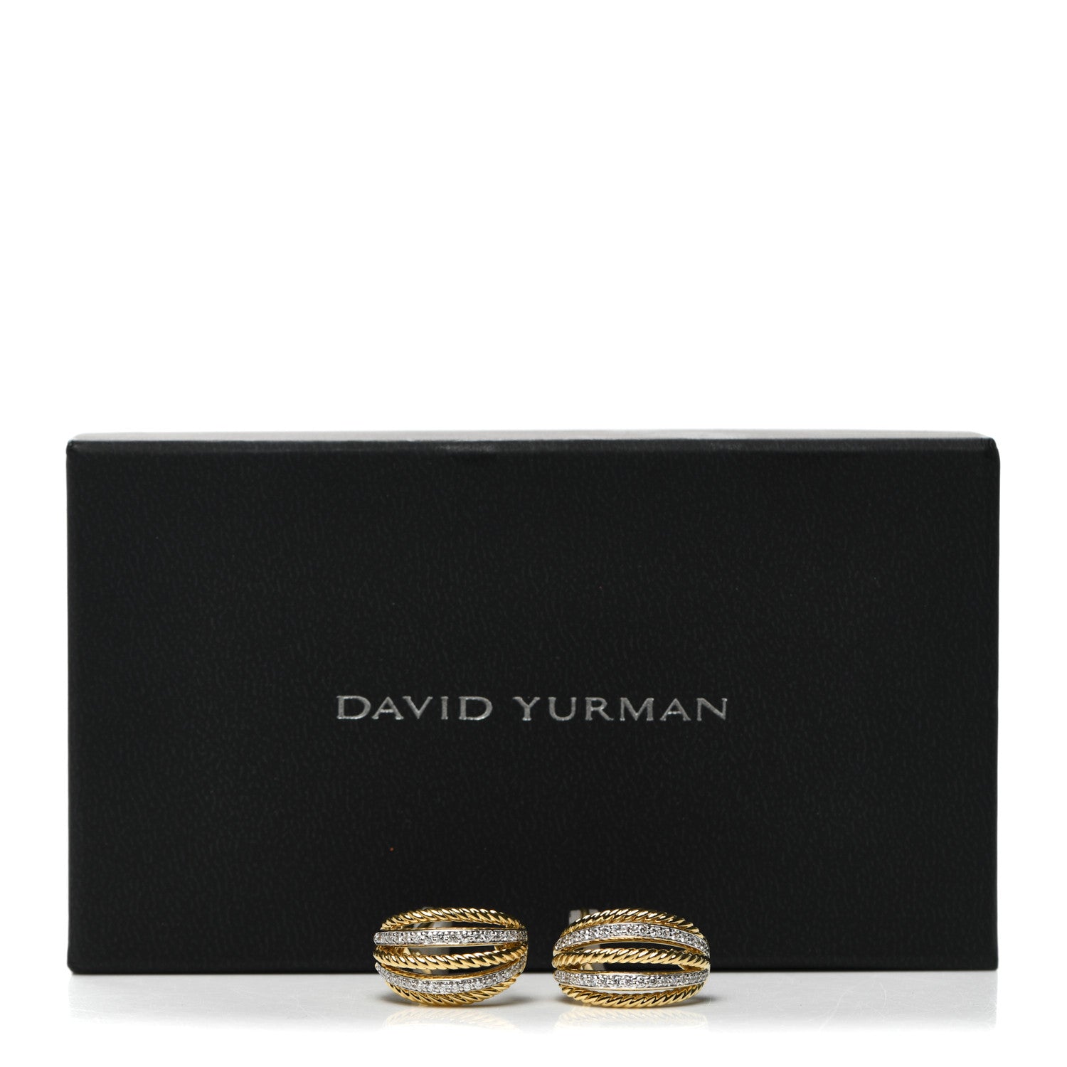 David Yurman 18K Yellow Gold Diamond Lantana Cable Earrings 4 of 4