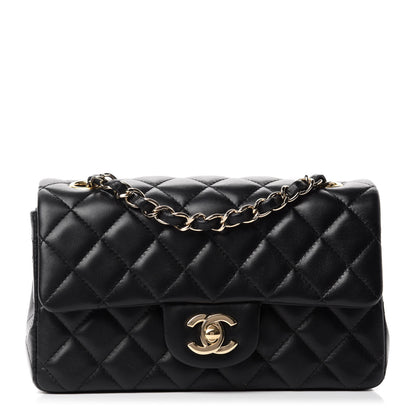 Chanel Lambskin Quilted Mini Rectangular Flap Black 1 of 11