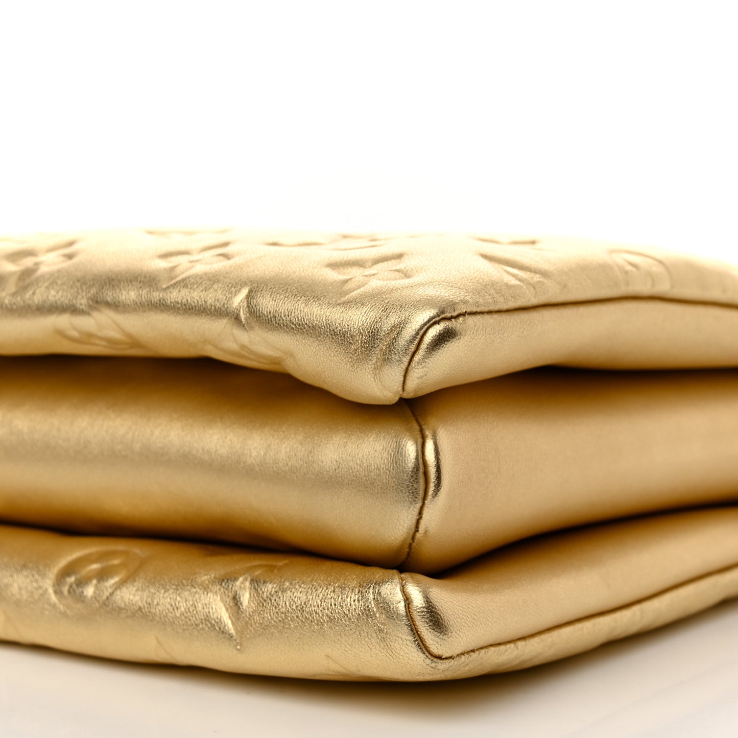Lambskin Embossed Monogram Coussin PM Gold