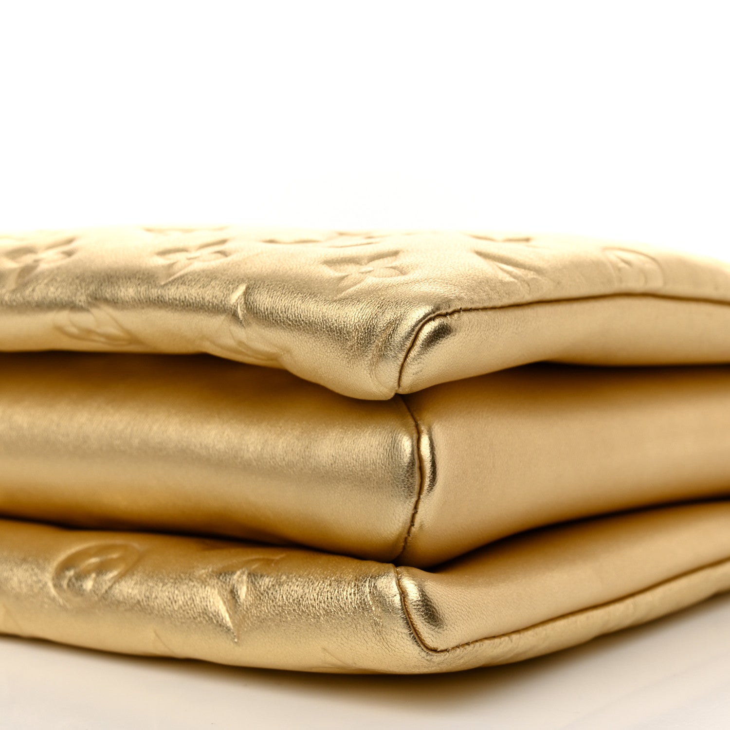 Louis Vuitton Lambskin Embossed Monogram Coussin PM Gold 11 of 11