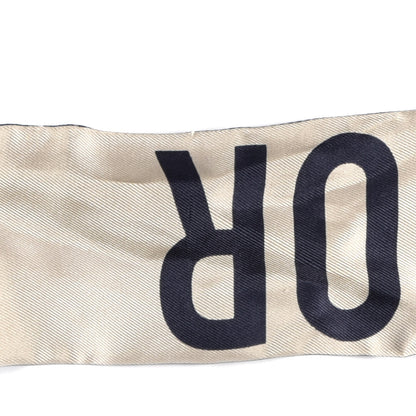 Christian Dior Silk Oblique Mitzah Scarf Blue 3 of 3