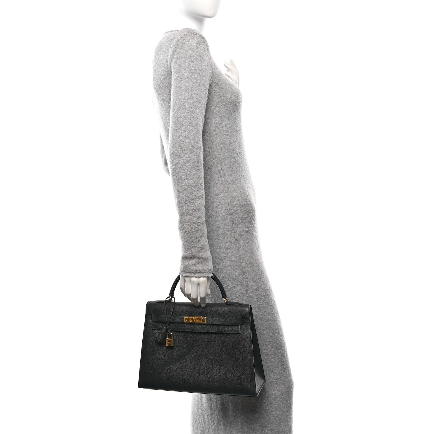 Hermes Courchevel Kelly Sellier 32 Bleu Indigo 2 of 14