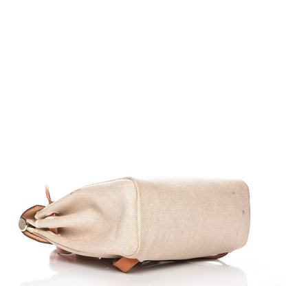 Hermes Toile Vache Calfskin Herbag 30 PM Backpack Natural 4 of 15