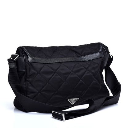 Prada Nylon Tessuto Impuntu Quilted Messenger Black 3 of 12