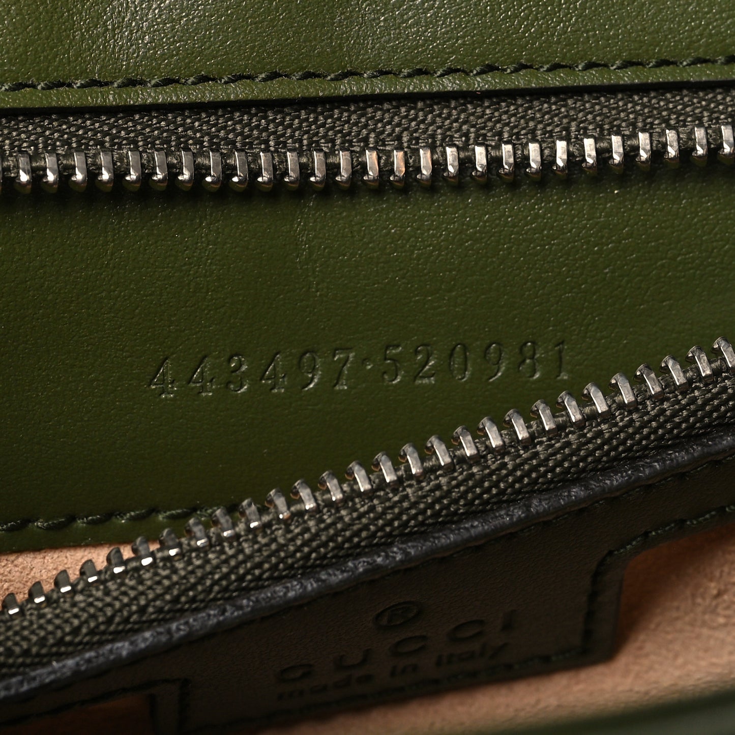 Calfskin Matelasse Aria Small GG Marmont Shoulder Bag Military Wood