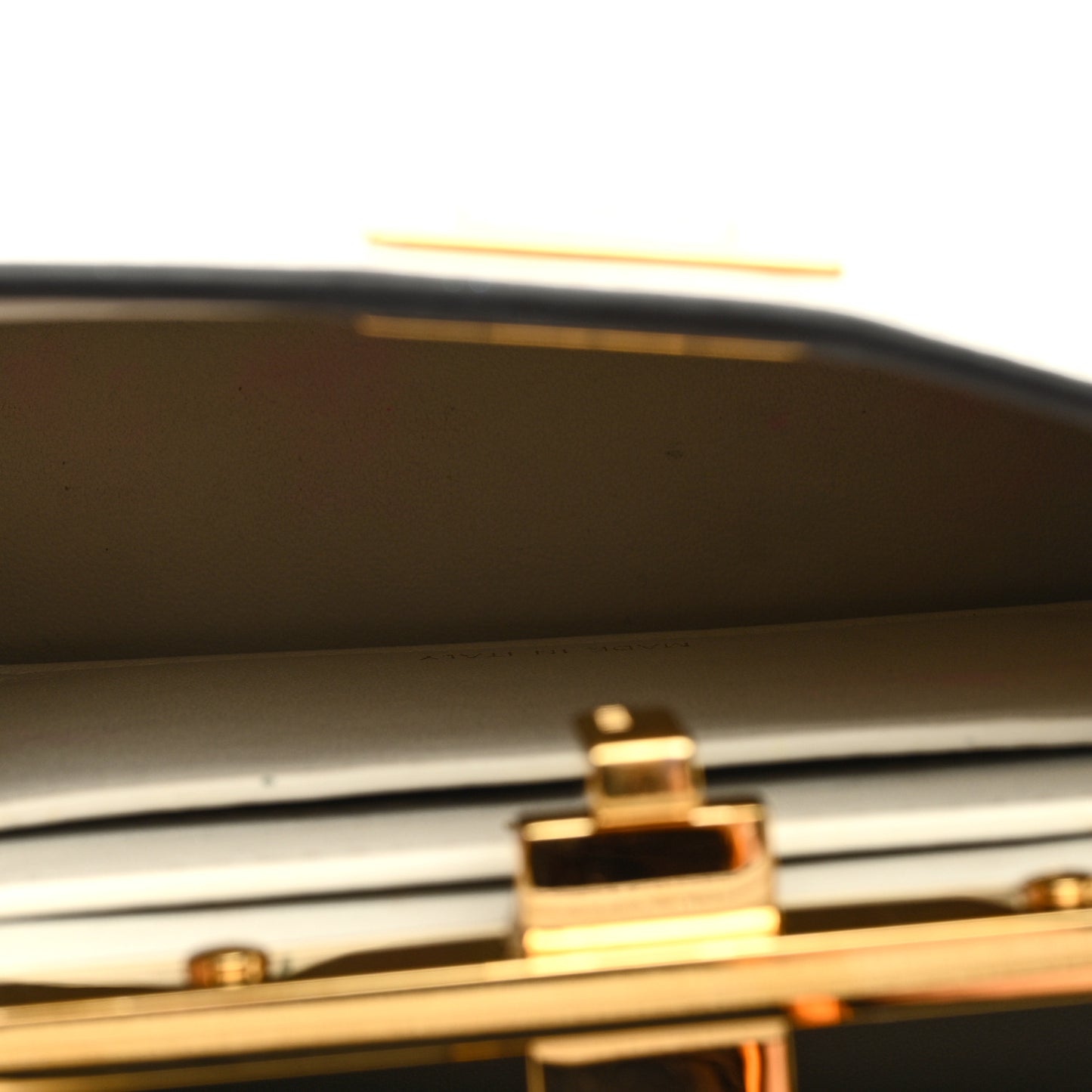 Shiny Nappa Petite Peekaboo I SEE U Satchel White