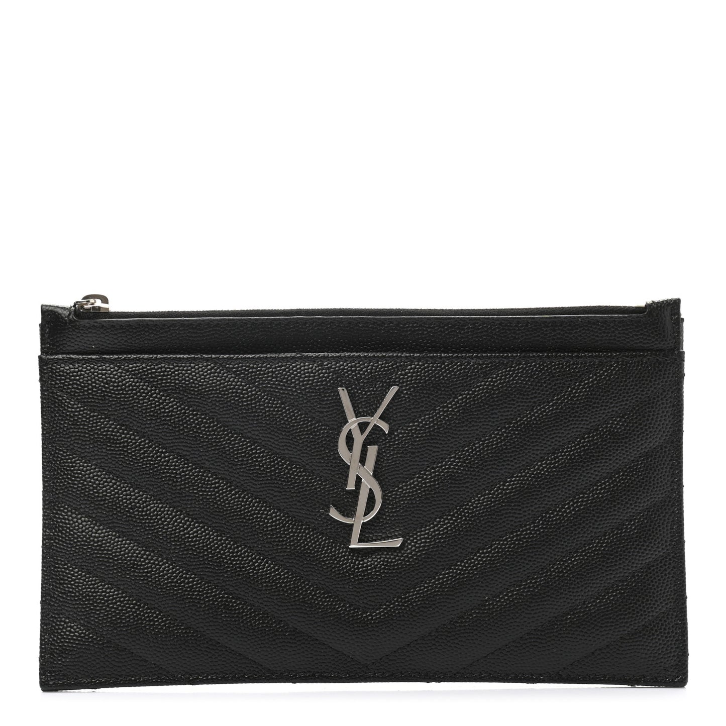 Grain De Poudre Chevron Monogram Bill Pouch Black