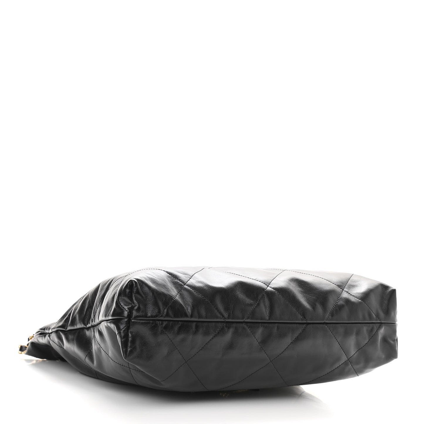 Shiny Calfskin Quilted Chanel 22 Black