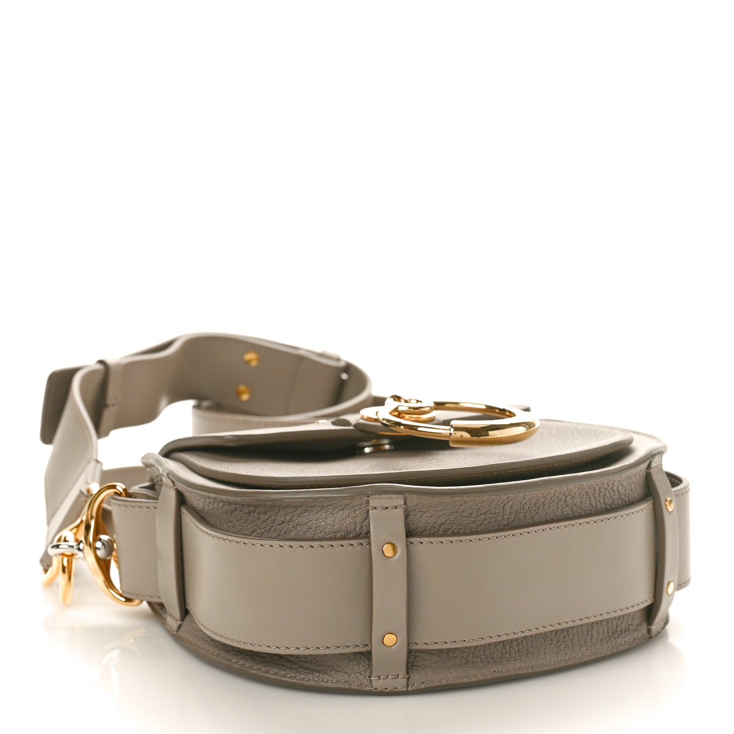 Chloe Grained Calfskin Small Tess Bag Motty Grey 4 of 9