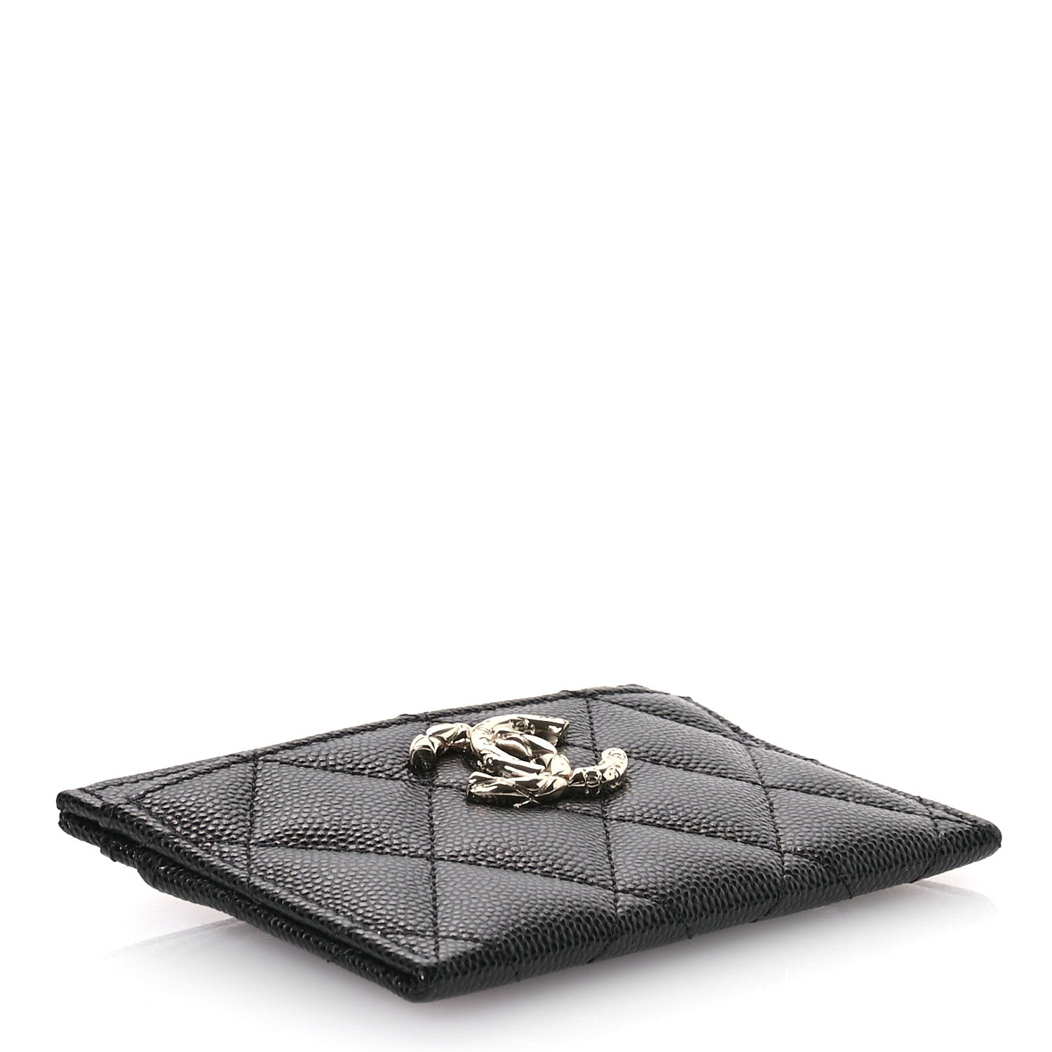 Chanel Caviar Quilted CC Card Holder Black 4 of 9