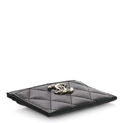 Chanel Caviar Quilted CC Card Holder Black 4 of 9