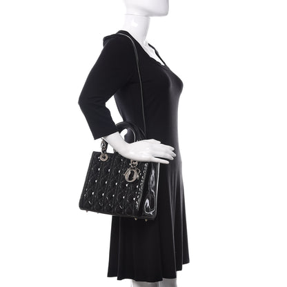 Christian Dior Patent Cannage Medium Lady Dior Black 2 of 12