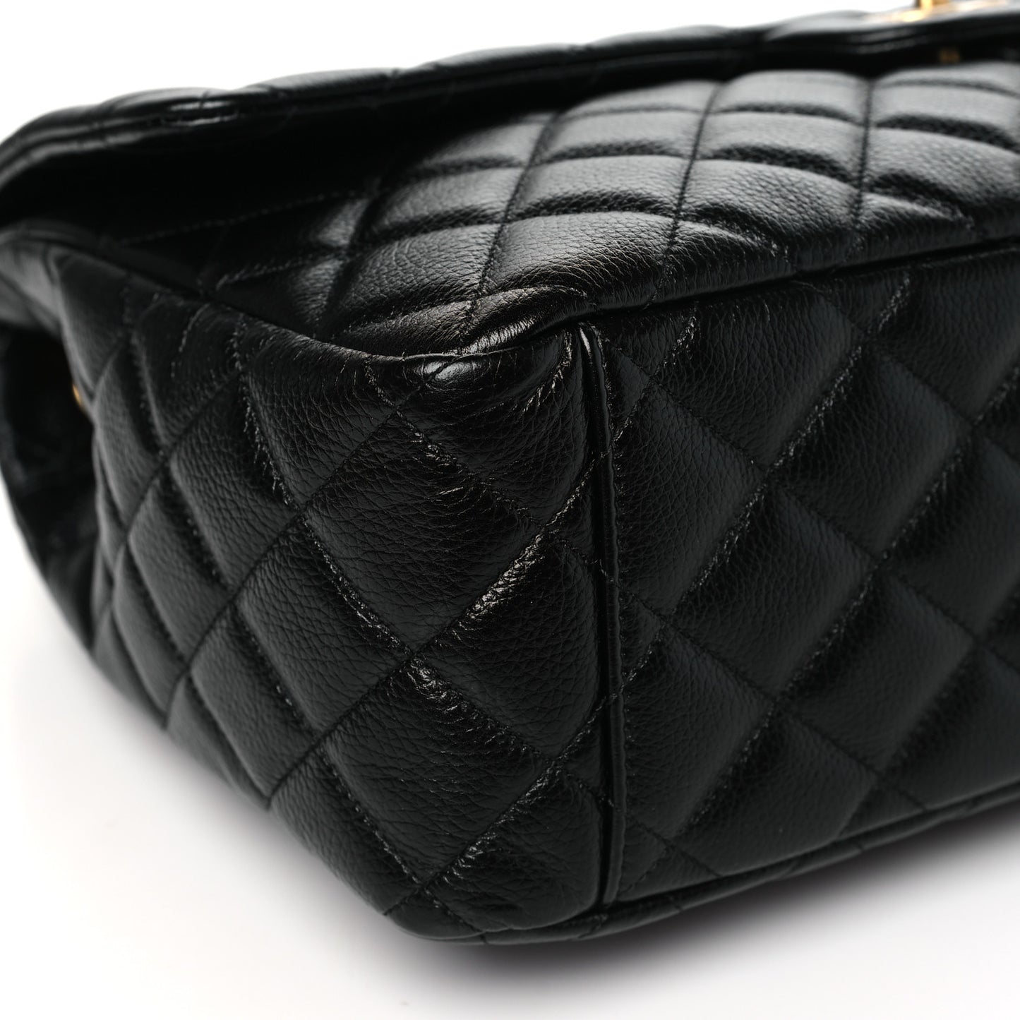 Caviar Quilted XXL Travel Flap Bag Black