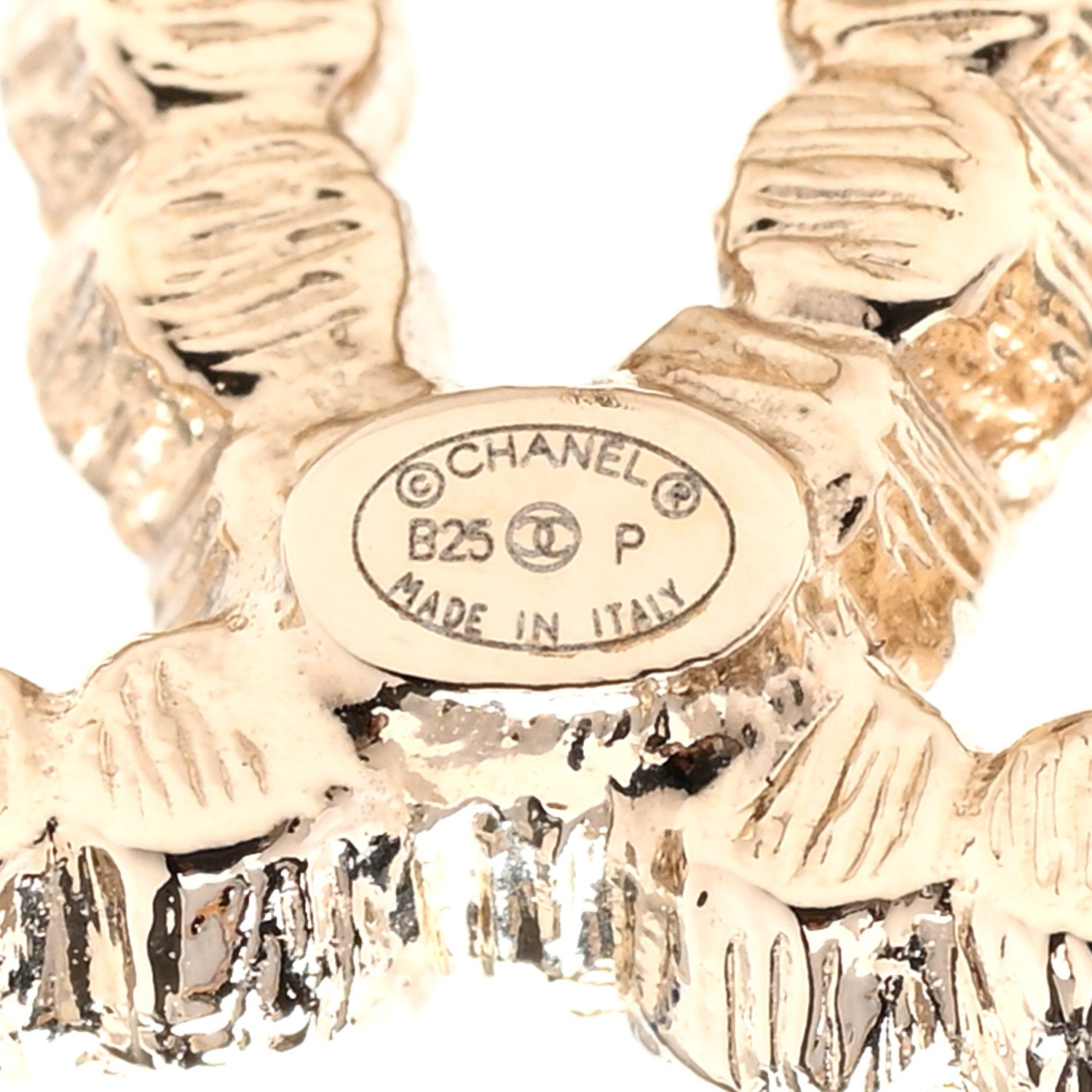 Chanel Crystal CC Earrings Gold 4 of 5