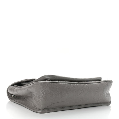 Saint Laurent Crinkled Calfskin Matelasse Monogram Large Niki Chain Satchel Fog 4 of 14