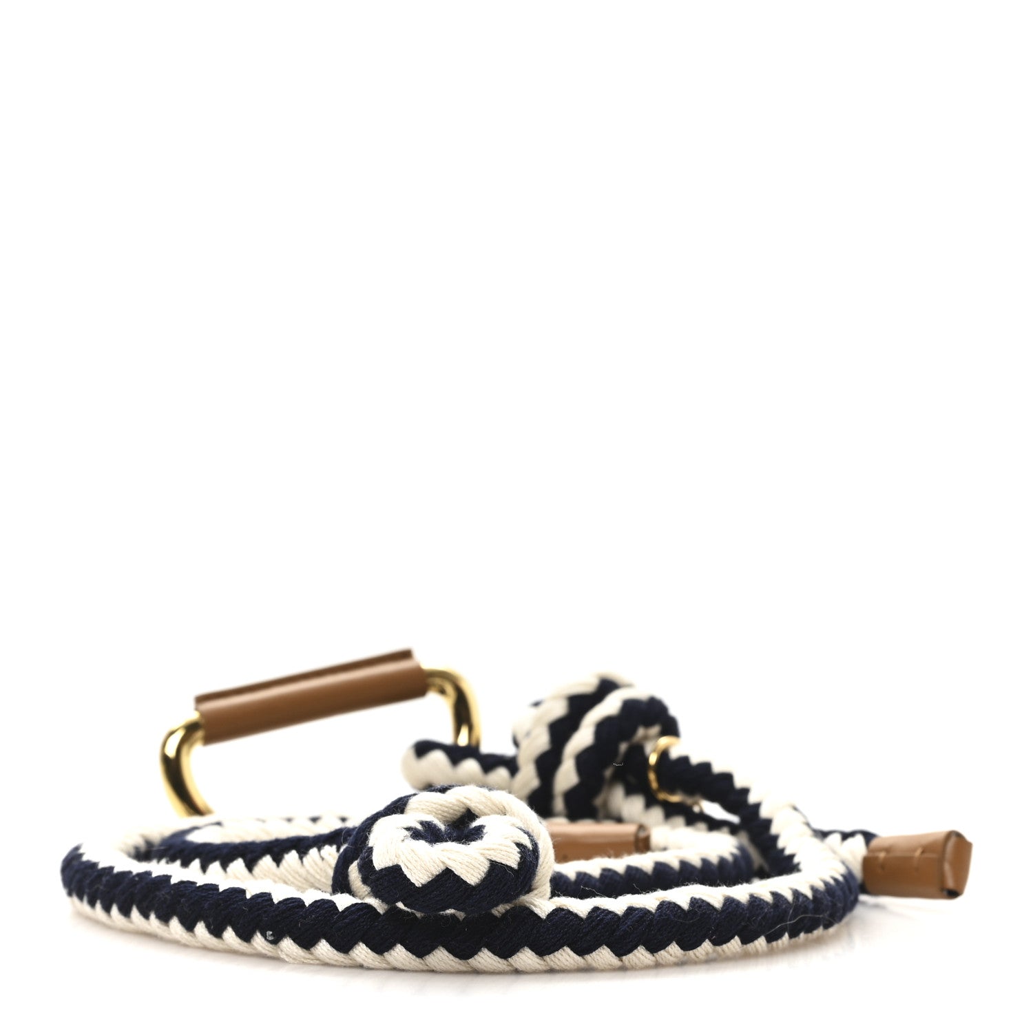 Prada Braided Rope Belt Marine White 2 of 4