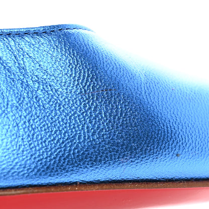 Christian Louboutin Metallic Patent Hot Chick 100 Pumps 36 Blue 9 of 19