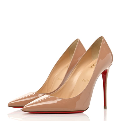 Christian Louboutin Patent Kate 100 Pumps 38 Nude 3 of 7