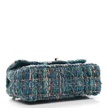 Chanel Tweed Quilted Egyptian Mini Rectangular Flap Turquoise 4 of 11