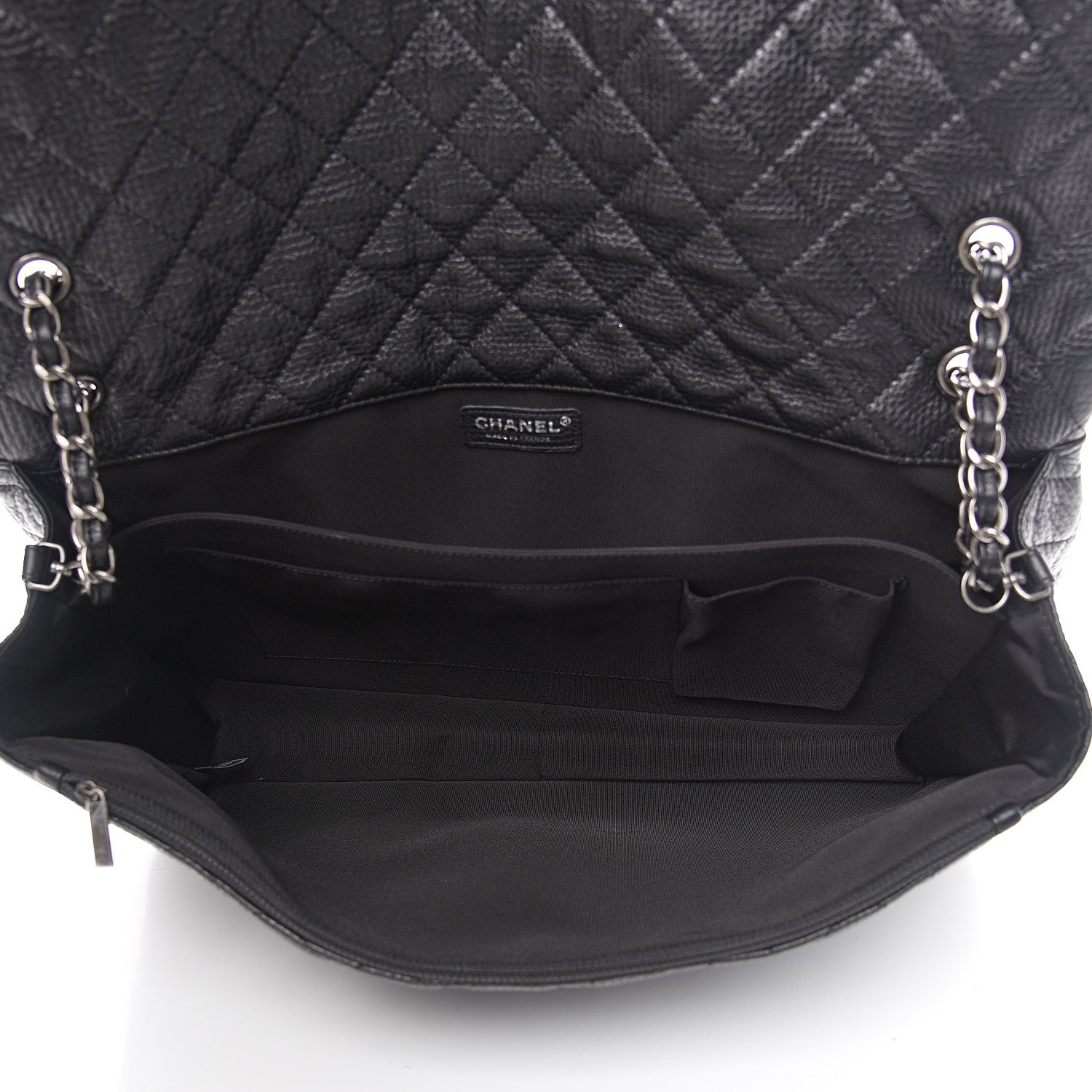 Chanel Calfskin Quilted XXL Travel Flap Bag Black 4 of 10
