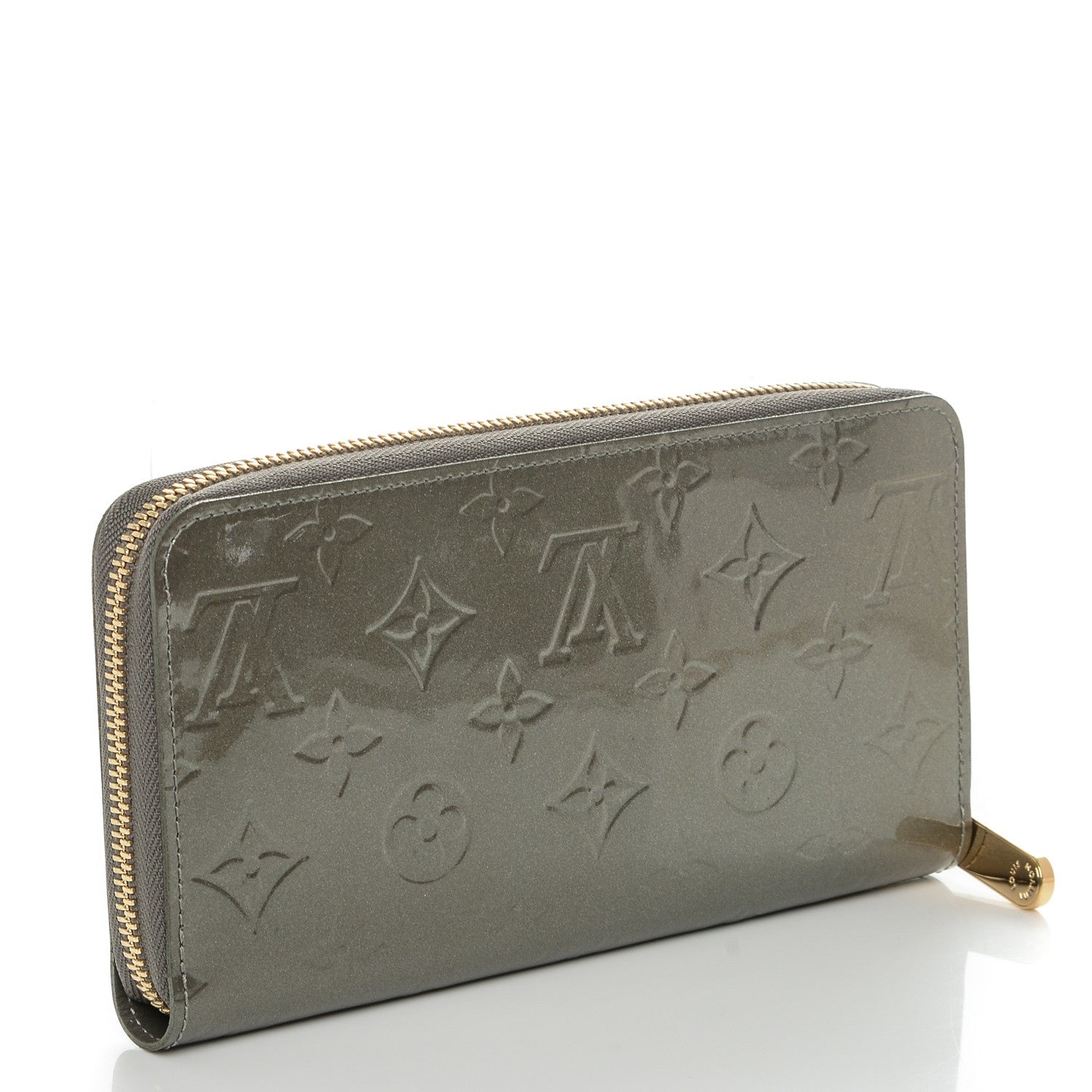 Louis Vuitton Vernis Zippy Wallet Gris Art Deco 3 of 6