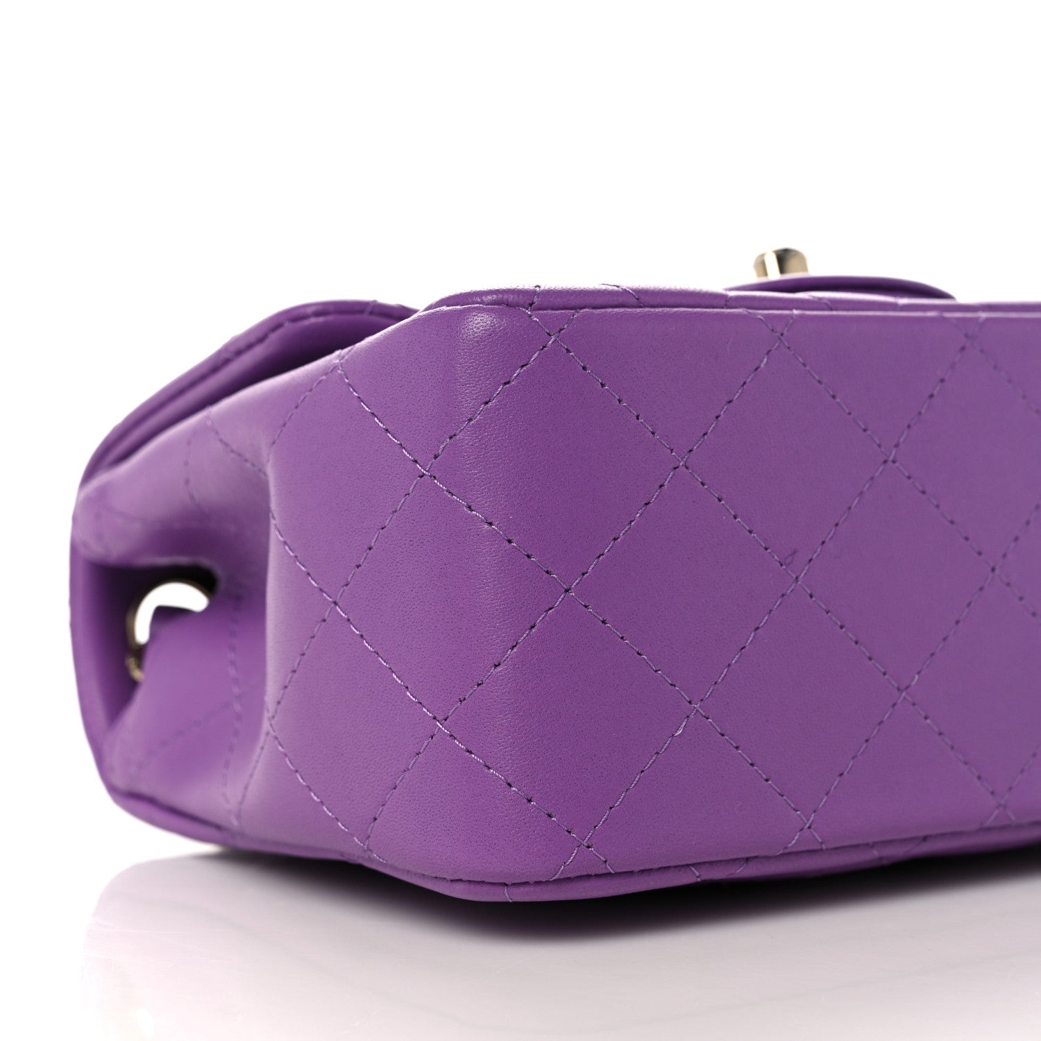 Chanel Lambskin Quilted Mini Square Flap Purple 8 of 10