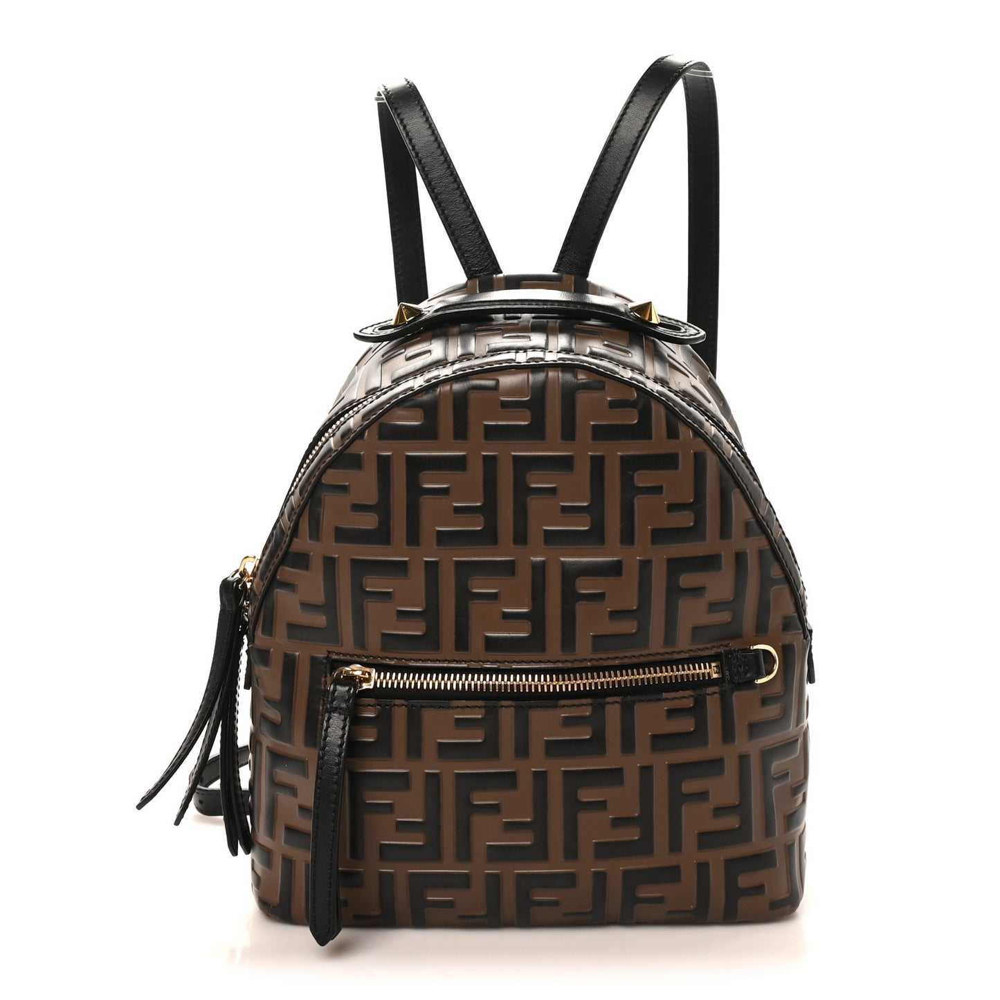 Vitello Bi-Color FF 1974 Embossed Mini Backpack Maya Black