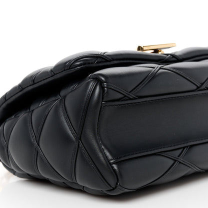 Louis Vuitton Lambskin Malletage Top Handle GO-14 MM Black 10 of 11